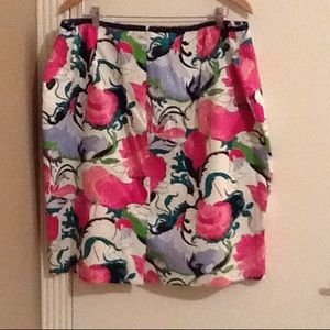 Talbots Floral Print Skirt